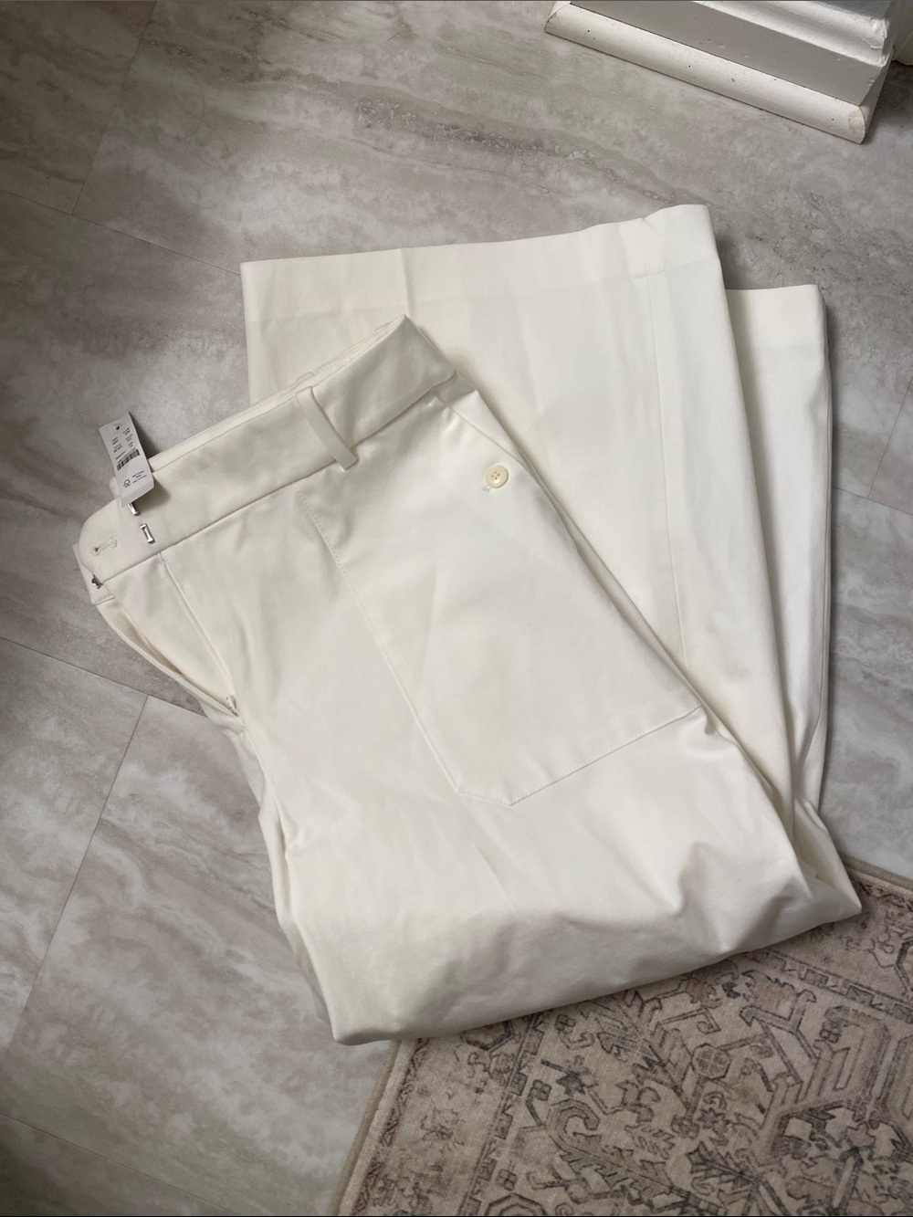 NWT J. Crew Size 18 Wide-Leg Pleated Pants in Crisp White